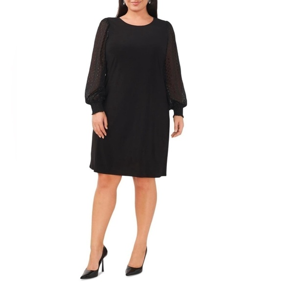 MSK Women Womens Plus Illusion Knee Shift Dress XXL - Picture 1 of 8